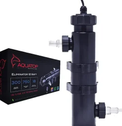 Aquatop Eliminator In-Line UV Sterilizer Aquatic UV Sterilizers - Black - 300 Gal - 18 Watt