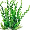 Aquatop Elodea-Like Weighted Plastic Aquarium Plant Decoration - Green - 12 In