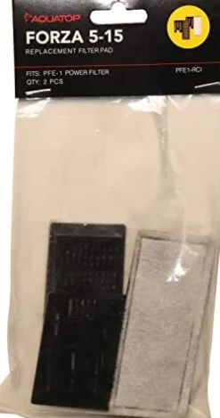 Aquatop Forza Filter Pad with Activated Carbon Aquarium Filter Insert - 5 - 15 Gal - 2 Pack