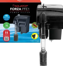 Aquatop Forza Hang-On Power External Aquarium Filter - Black - 5 - 15 Gal
