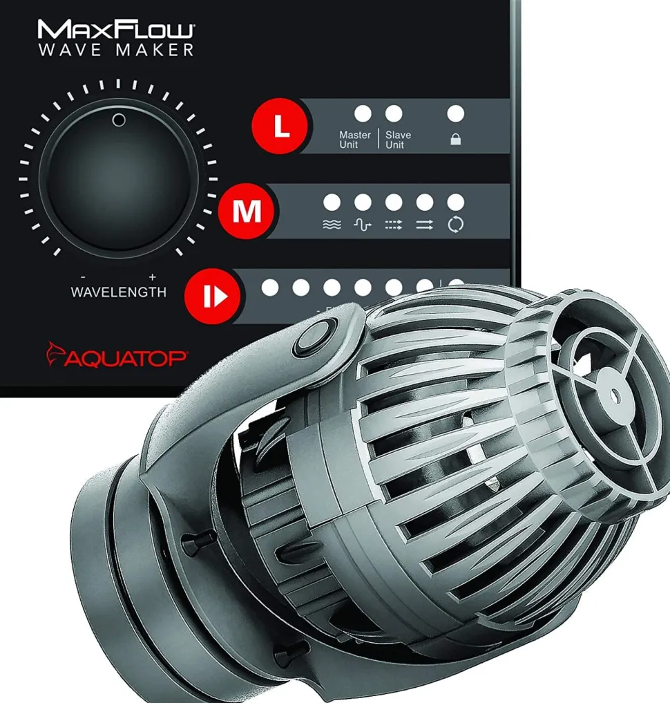 Aquatop Maxflow DC Wavemaker with Controller Aquatics Air Control - Black - 2113 GPH