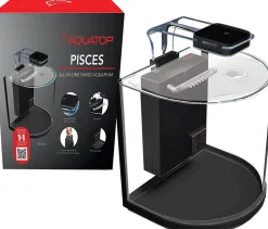Aquatop Pisces Nano Bowfront Glass Aquarium - 5 Gal