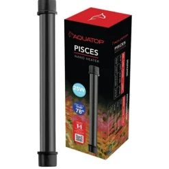 Aquatop Pisces Nano Heater with Thermostat Submersible Fish Tank Heater - Black - 25 Watt
