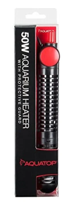 Aquatop Premier Glass Heater with Protective Guard Submersible Fish Tank Heater - 50 Watt