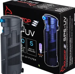 Aquatop Submersible Filter with Uv Sterilizer Internal Aquarium Filters - Black - 40 Gal