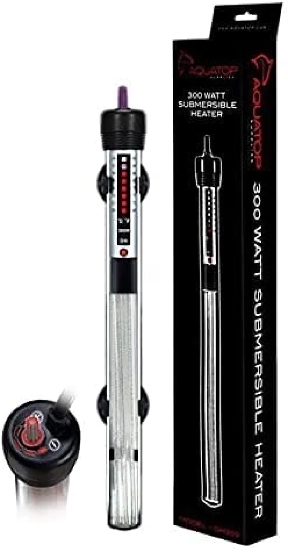 Aquatop Submersible Glass Heater Submersible Fish Tank Heater - 300 Watt