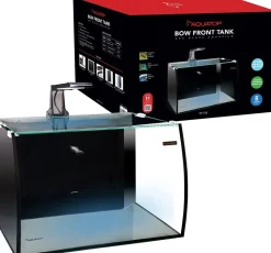 Aquatop Vertical Bowfront Aquarium Kit Aquatics Starter Kits - 8 Gal - 15.75 X 12