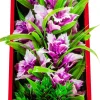 Aquatop Vibrant Garden Plant Boxed Plastic Aquarium Plant Decoration - Violet - 10