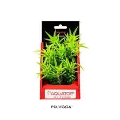 Aquatop Vibrant Garden Plant Boxed Plastic Aquarium Plant - Green - 6