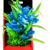 Aquatop Vibrant Passion Plant Boxed Plastic Aquarium Plant - Blue - 6