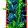 Aquatop Vibrant Passion Plant Boxed Plastic Aquarium Plant Decoration - Blue - 10