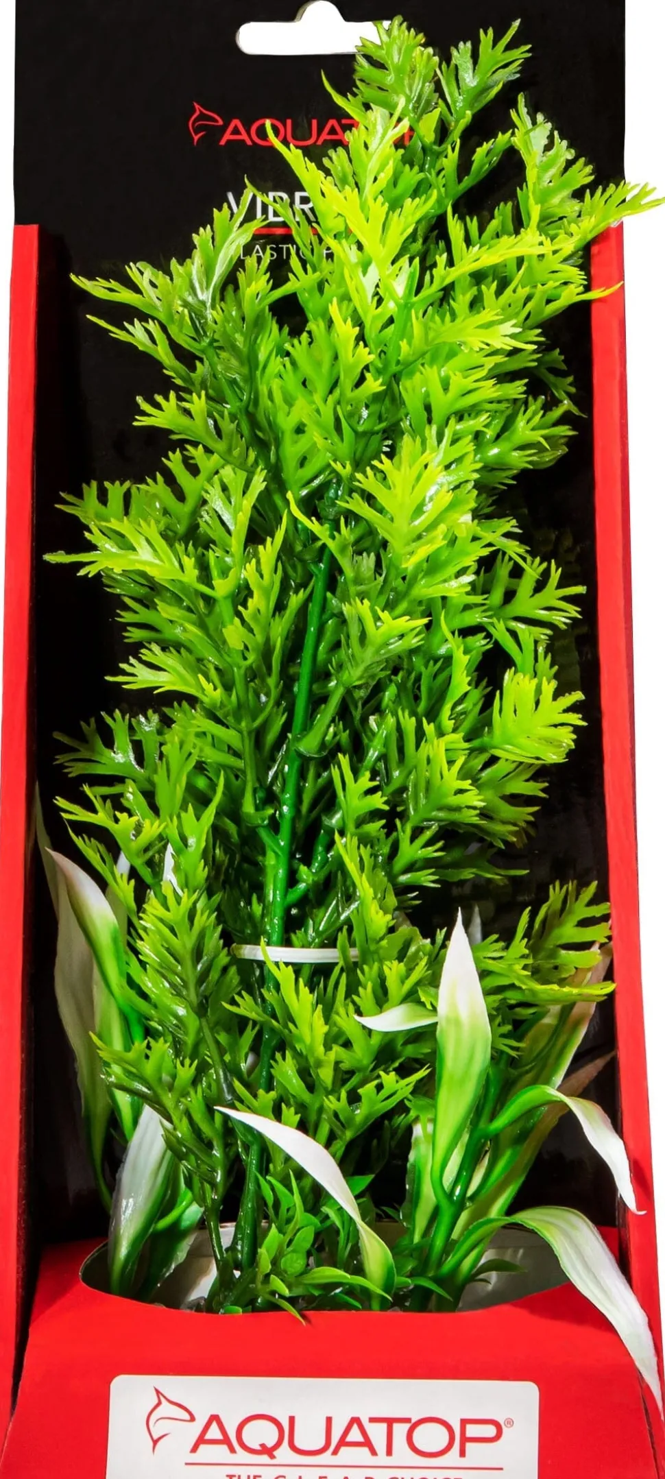 Aquatop Vibrant Wild Plant Boxed Plastic Aquarium Plant Decoration - Green - 10