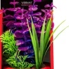 Aquatop Vibrant Wild Plant Boxed Plastic Aquarium Plant - Purpleberry - 6