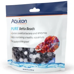 Aqueon Betta Beads - Black & White - One Pouch