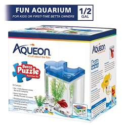 Aqueon Betta Puzzle Aquarium Kit - Blue - Pack of 4