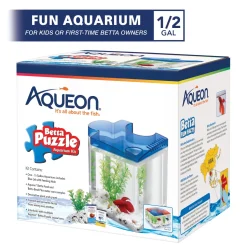Aqueon Betta Puzzle Kits - Blue - .5 gal