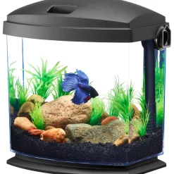 Aqueon BettaBow with Quick Clean Technology Aquarium Kit, Black - 1 gal