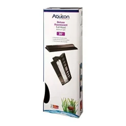 Aqueon Deluxe Full Fluorescent Hood - Black - 30" x 12"