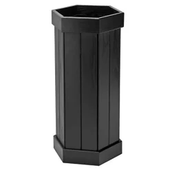 Aqueon Hexagon Pine Stand - Black - 10 gal