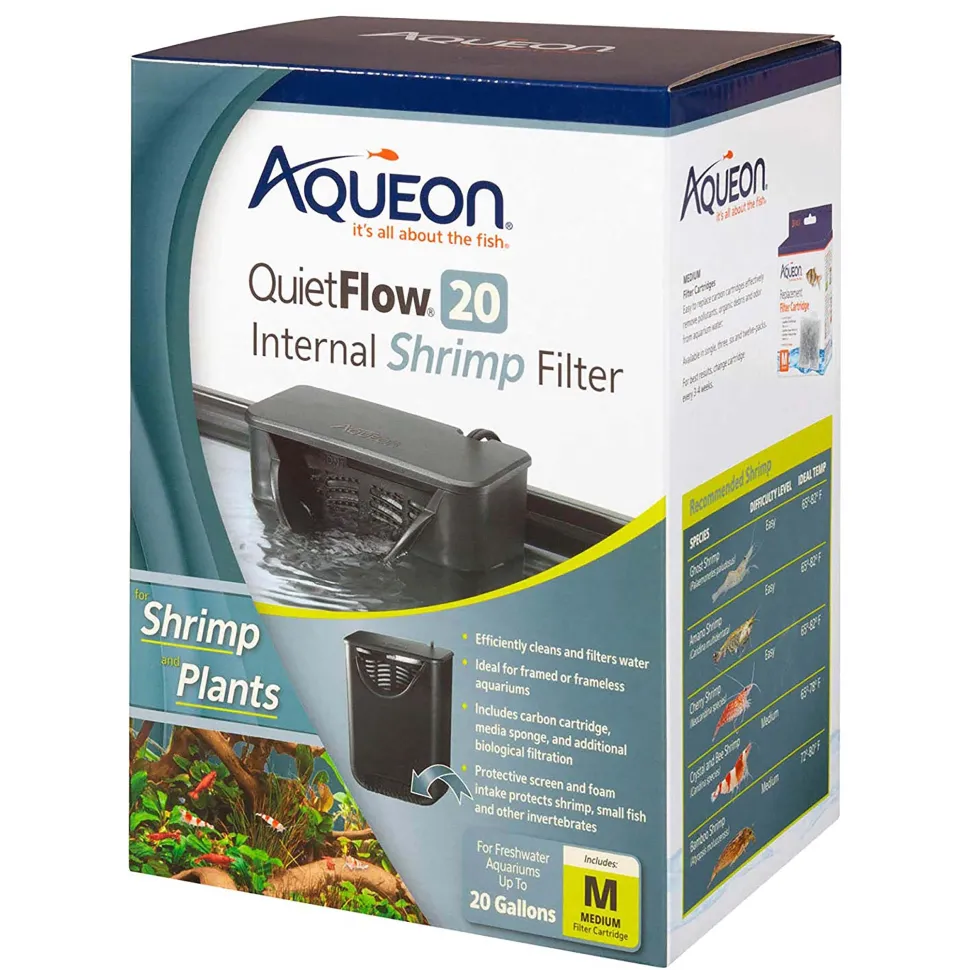 Aqueon QuietFlow Internal Shrimp Filter - 20 gal