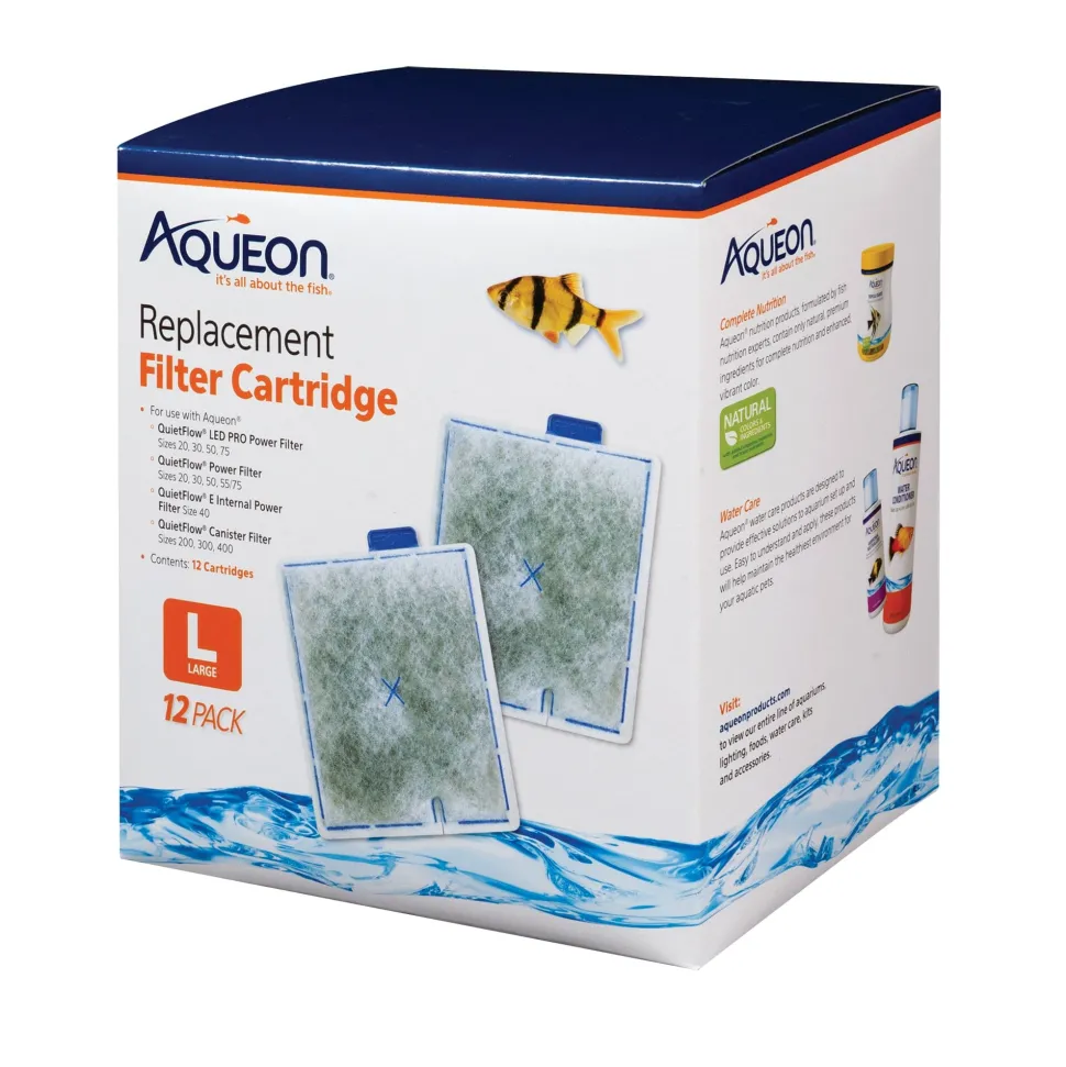Aqueon Replacement Filter Cartridges - Large - 12 pk