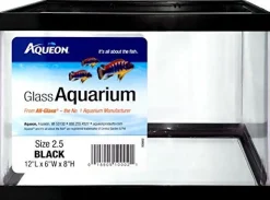 Aqueon Standard Aquarium - Black Frame - 2.5 gal - Clear Silicone