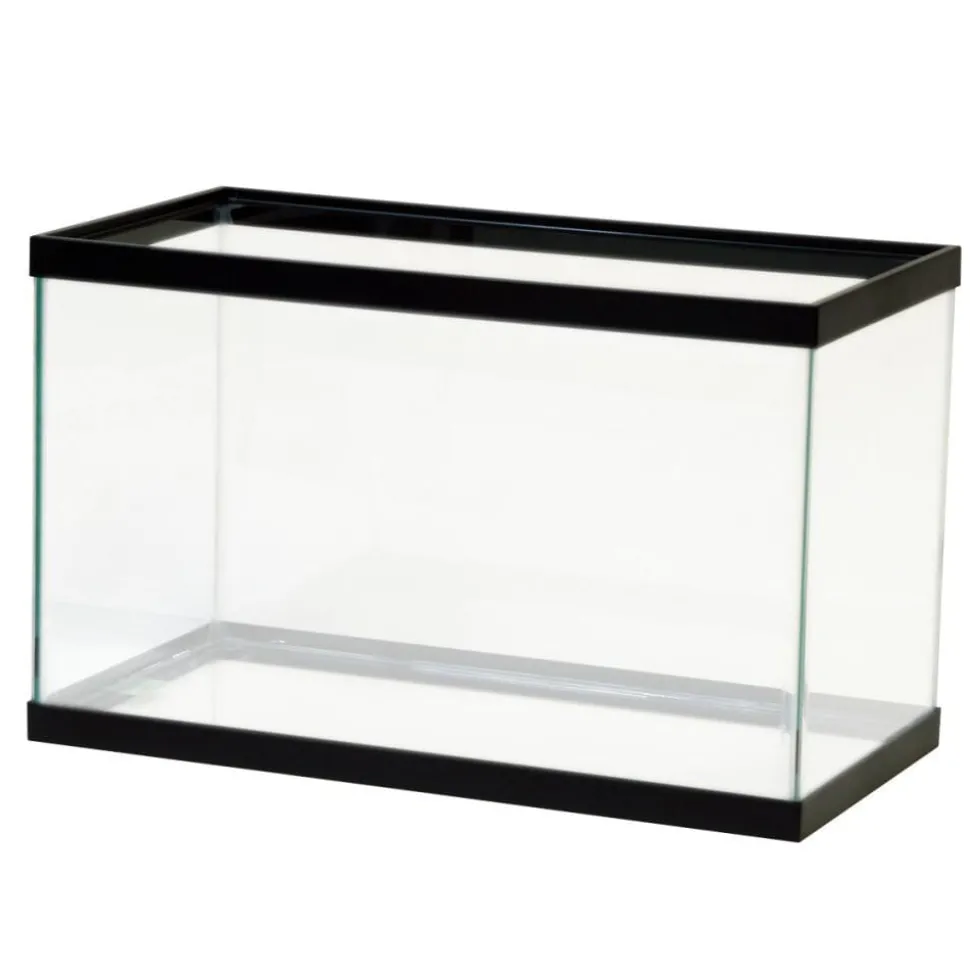 Aqueon Standard Glass Rectangle Aquarium Clear Silicone - Black - 10 gal