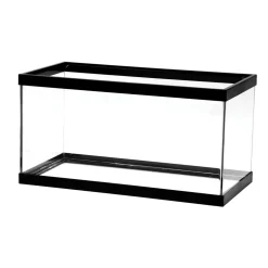 Aqueon Standard Glass Rectangle Aquarium Clear Silicone - Black - 15 gal
