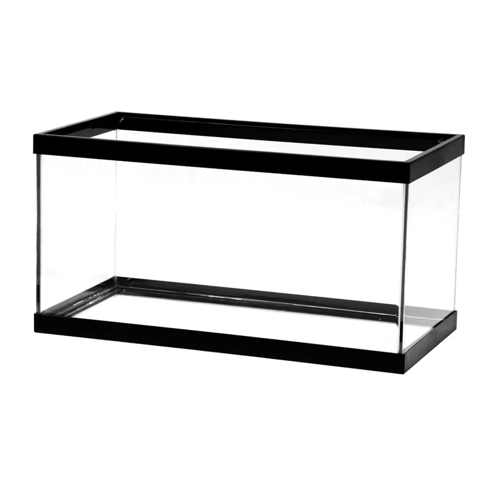 Aqueon Standard Glass Rectangle Aquarium Clear Silicone - Black - 15 gal