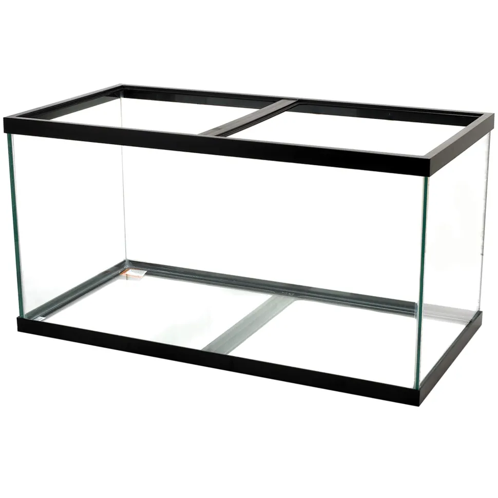 Aqueon Standard Glass Rectangle Aquarium Black Silicone - Black - 120 gal