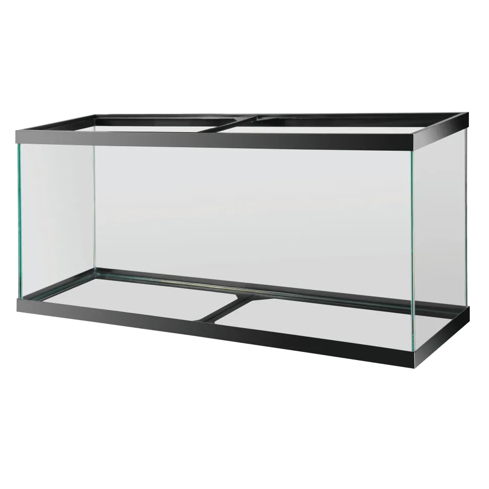 Aqueon Standard Glass Rectangle Aquarium Clear Silicone - Black - 55 gal
