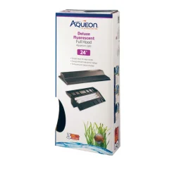 Aqueon T8 Fluorescent Deluxe Full Hoods - Black - 24 in