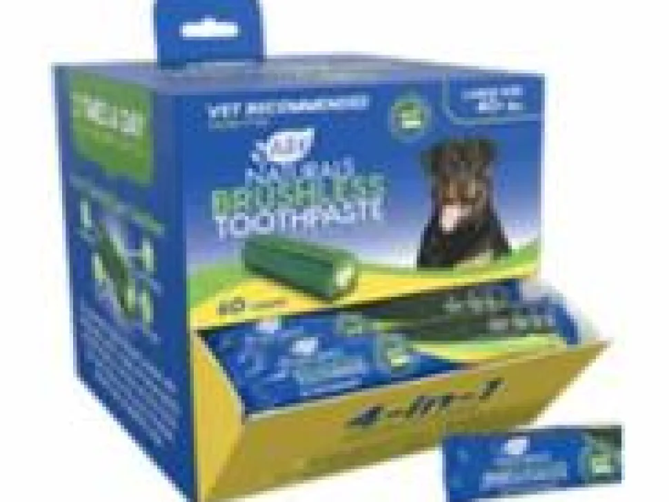 Ark Natural's Breathless Toothpaste Singles Large Cat and Dog Dental Care - 30 ct Counter Display