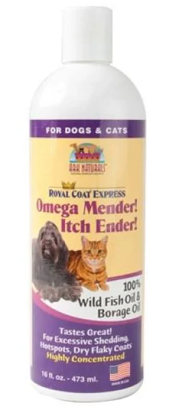 Ark Natural's Royal Coat Express Omega Mender Anti-Itch Cat and Dog Shampoo - 16 oz Bottle