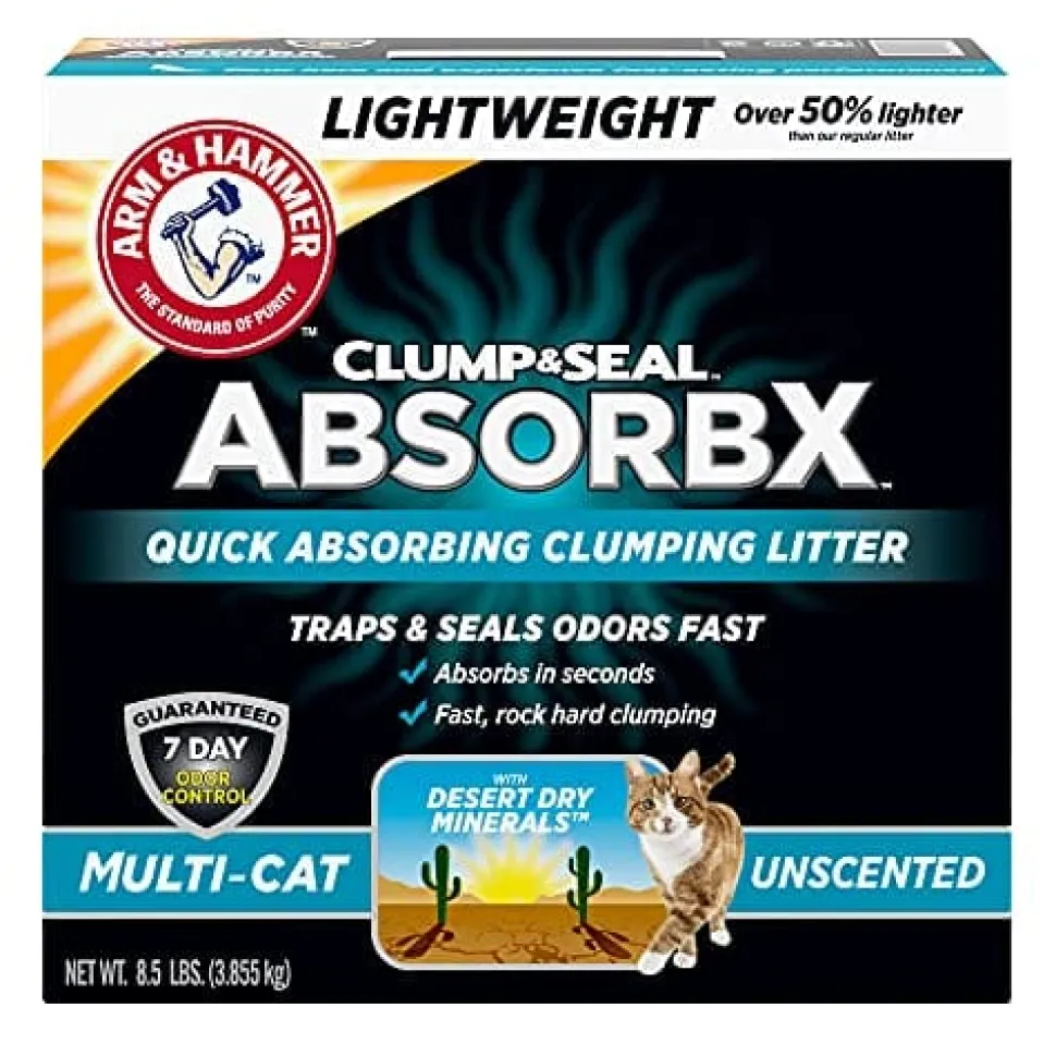Arm & Hammer Absorbx Lightweight Unscented - 8.5 Lbs - 2 Pack