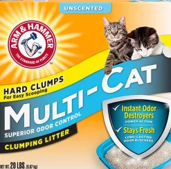 Arm & Hammer Multi-Cat Clumping Cat Litter - Unscented - 20 Lbs - 2 Pack