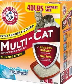 Arm & Hammer Multi-Cat Clumping Cat Litter - Fresh Scent - 40 Lbs
