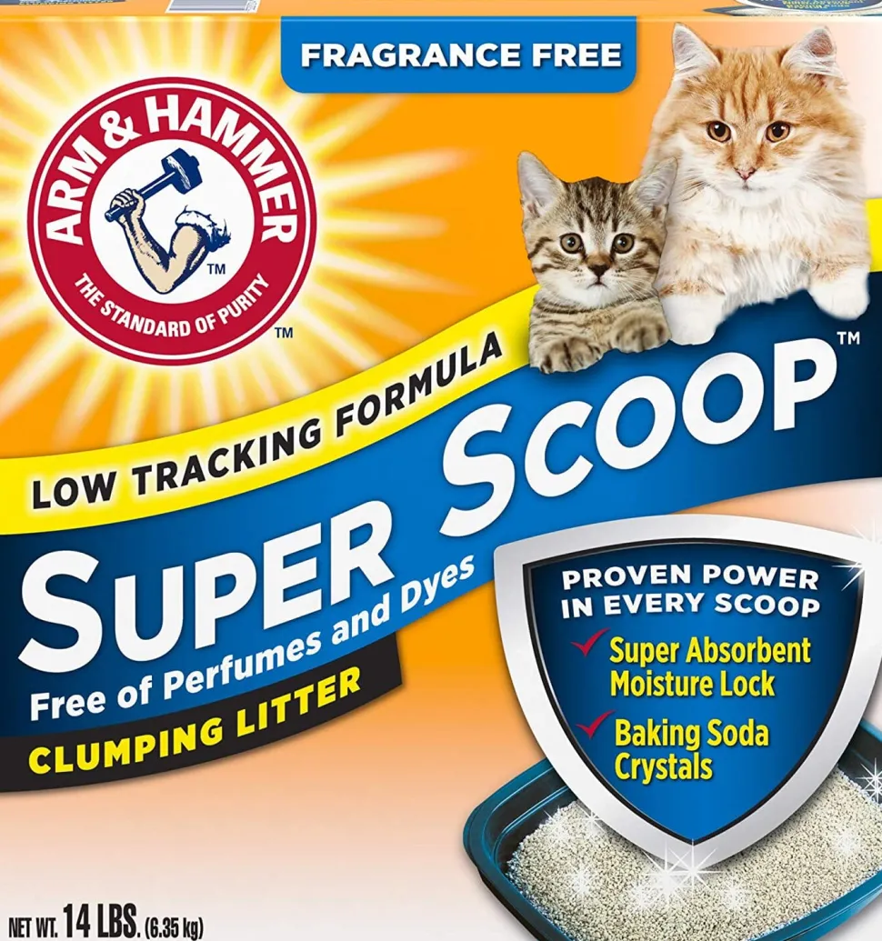 Arm & Hammer Super Scoop Clumping Cat Litter - Fragrance Free - 14 Lbs - 3 Pack
