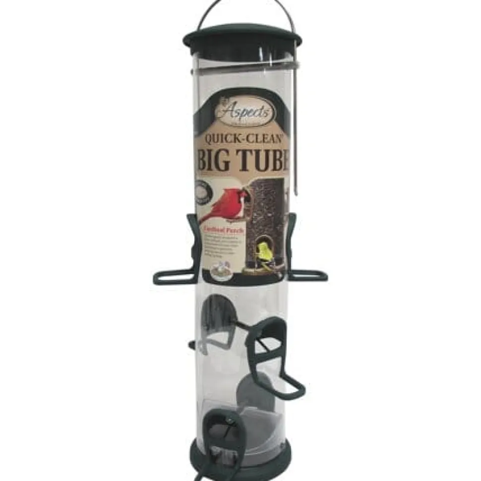 Aspects Quick-Clean Big Tube Type Feeders Mixed Seed - Spruce - 3.5 Qt Cap