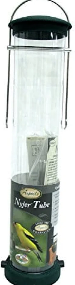 Aspects Quick-Clean Tube Nyjer Tubed Wild Bird Feeder - Spruce - 1.25 Qt Cap