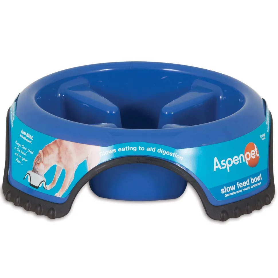 Aspen Skid Stop Slow Feed Bowl - Large
