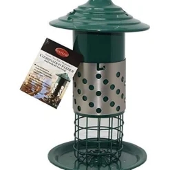 Audubon Combination Mealworm Suet Ball & Peanut Feeder for Wild Birds and Squirrels - Green
