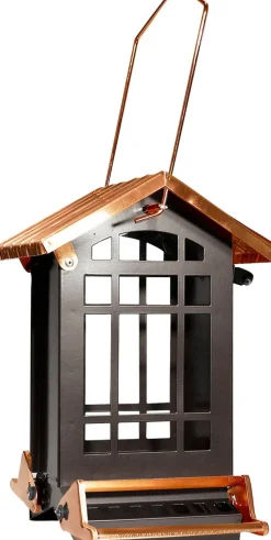Audubon Coppertop Collection Chateau Metal and Squirrel-proof Wild Bird Feeder - Copper - 7 Lbs Cap