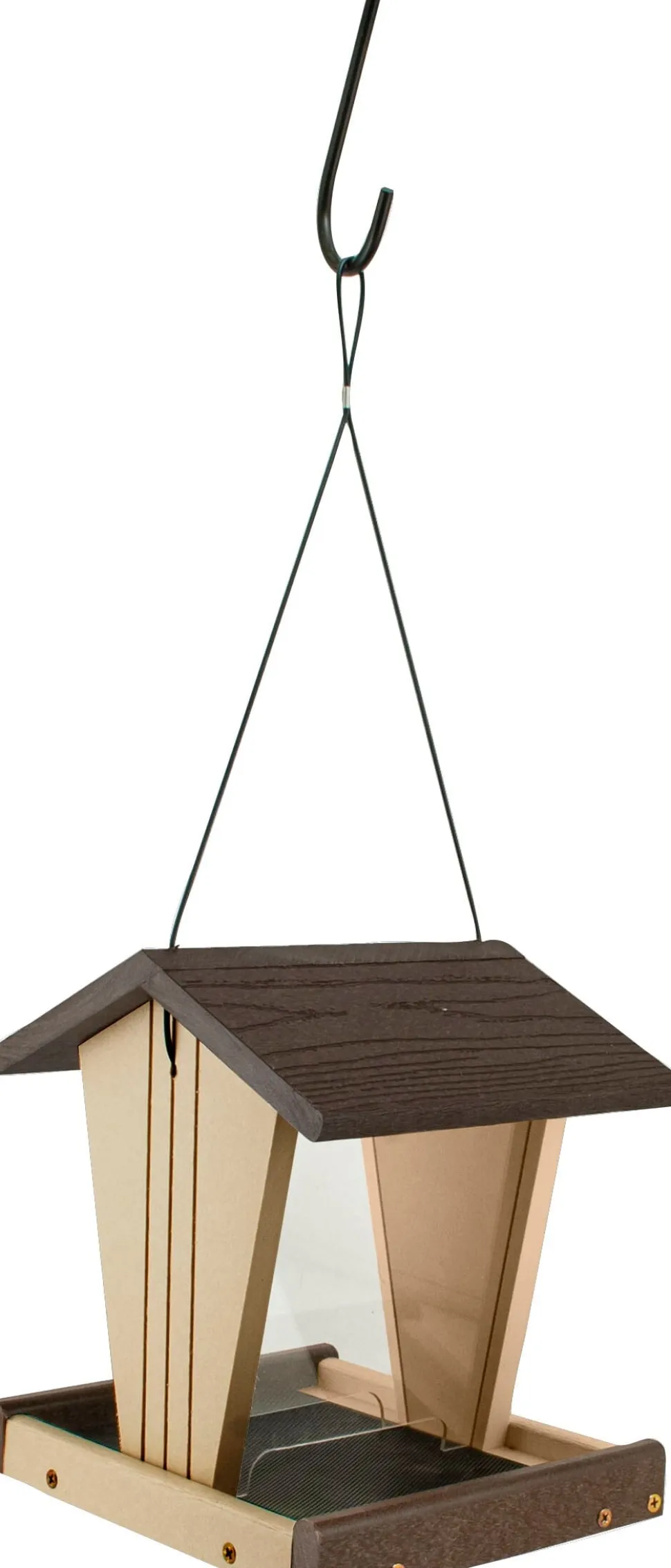 Audubon Going Green Plastic Hopper Wild Bird Feeder - Tan and Brown - 2.5 Lbs Cap