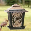 Audubon Hopper Style Wild Bird Feeder with Butterfly Design - Bronze - 3 Lbs Cap