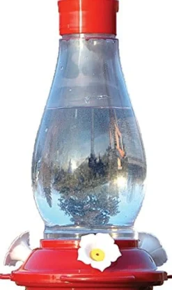 Audubon Hurricane Plastic Hummingbird Feeder - Red/Clear - 30 Oz