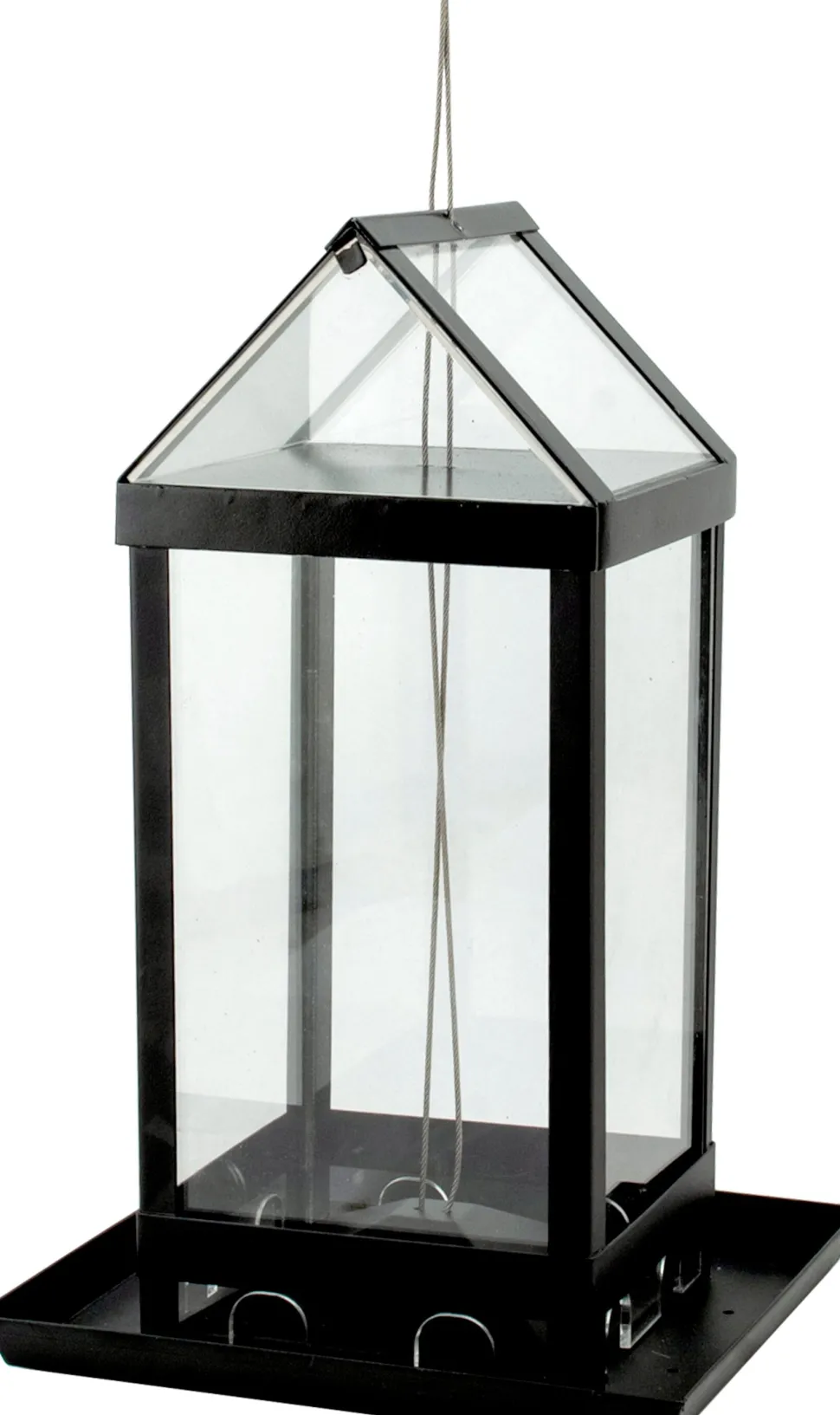 Audubon Modern Farmhouse Clear View House Wild Bird Feeder - Black - 3 Lbs Cap