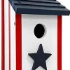 Audubon Patriotic Wooden Bluebird Wild Bird House - Red/White/Blue