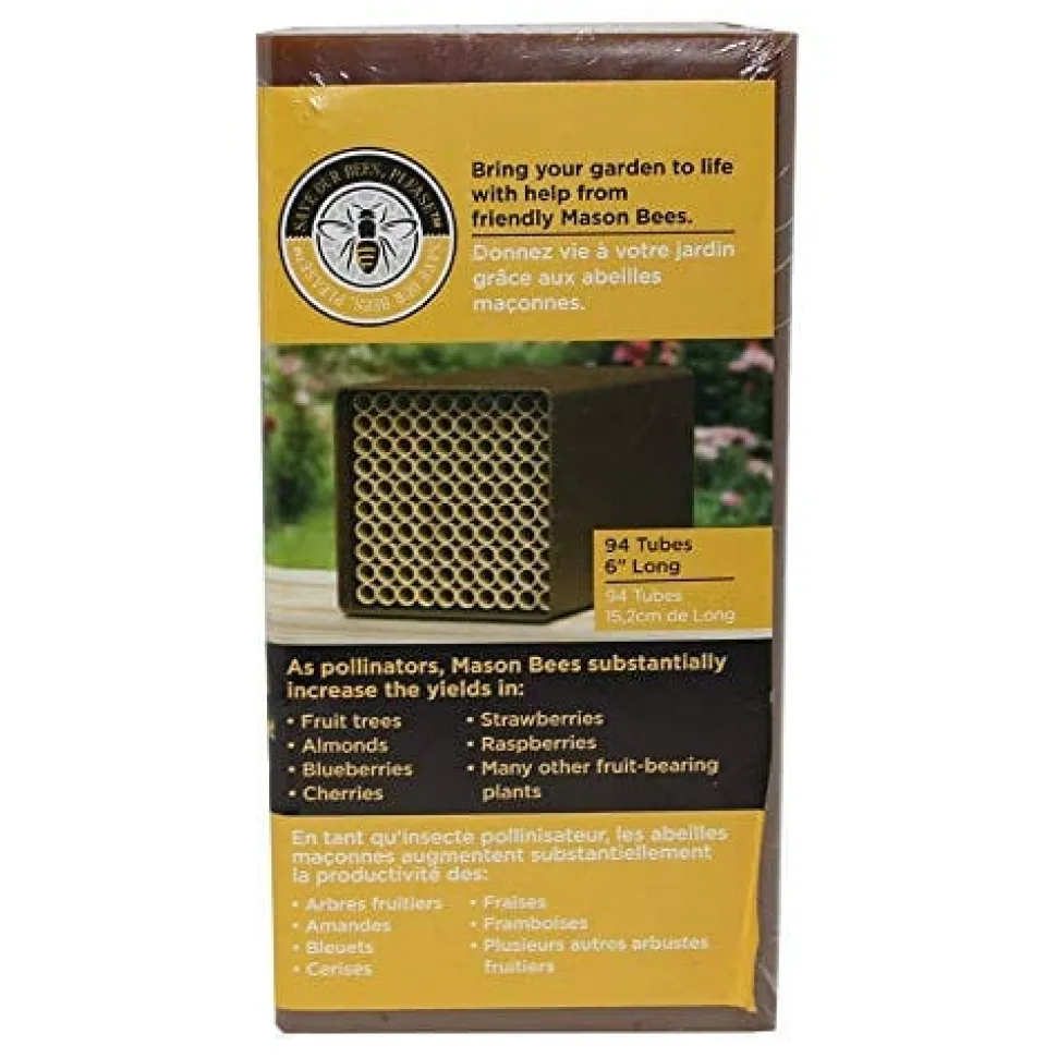 Audubon Replacement Mason Bee Fiberboard Nesting Tubes - Brown - 94 Pack