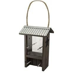 Audubon Rustic Farmhouse Finch Tubed Wild Bird Feeder - Natural - 1.25 Lbs Cap - 4 Pack